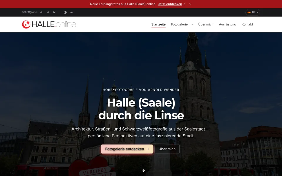 Screenshot von Halle.Online