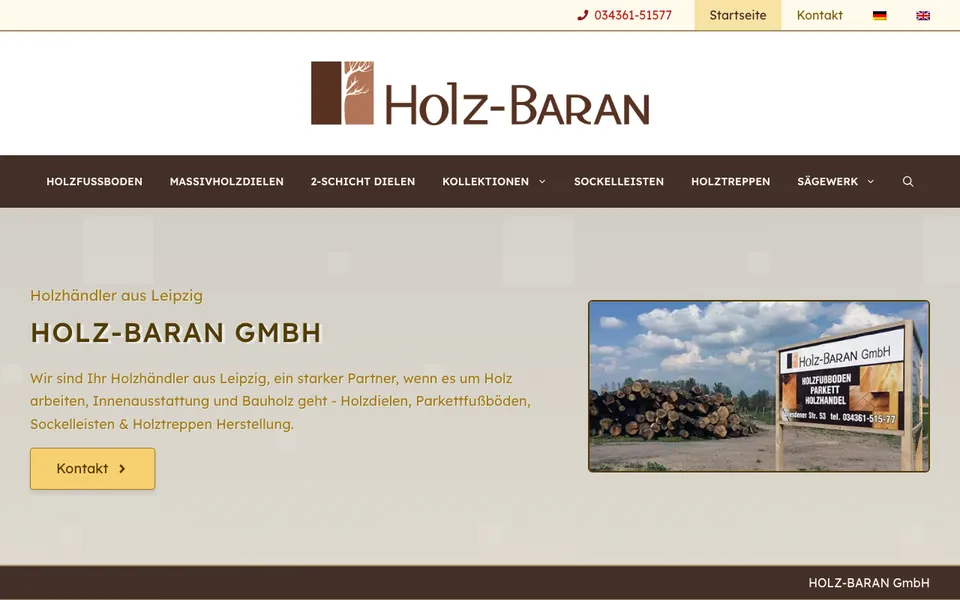 Screenshot von HOLZ-BARAN GmbH