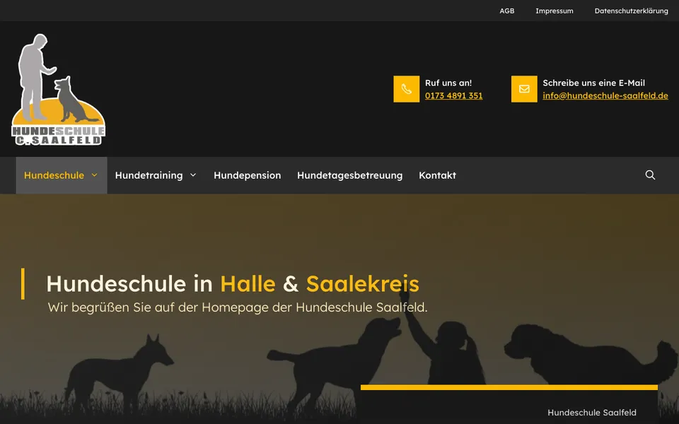 Screenshot von Hundeschule Saalfeld