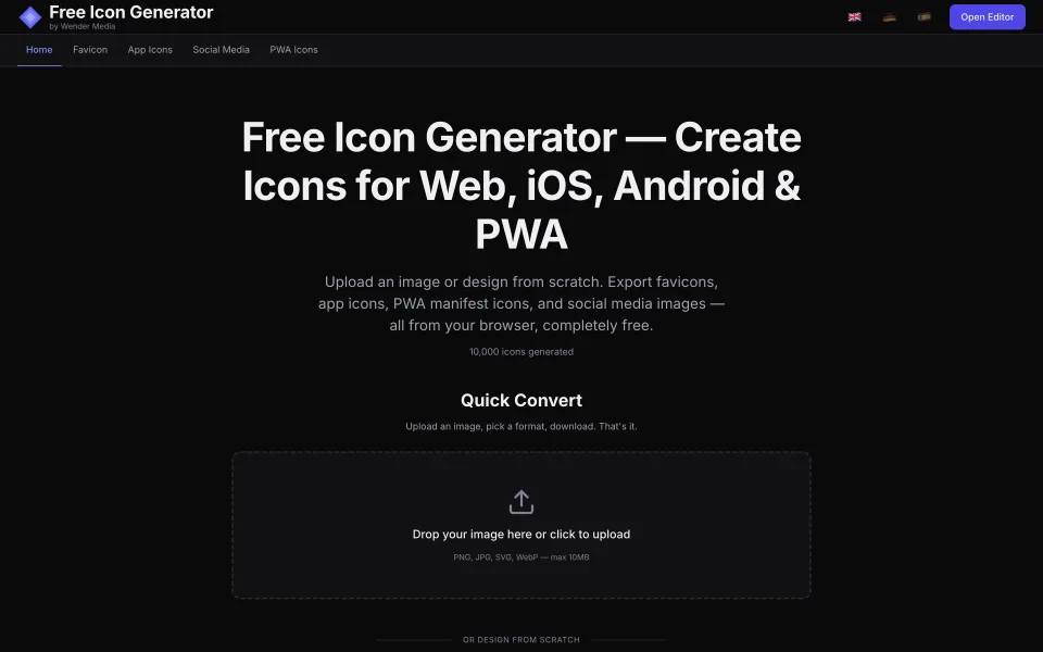 Screenshot von Free Icon Generator
