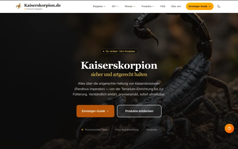 Screenshot von Kaiserskorpion.de