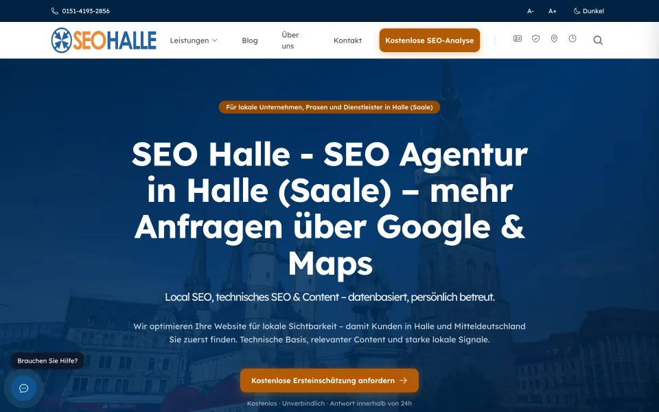 Screenshot von seo-halle.de