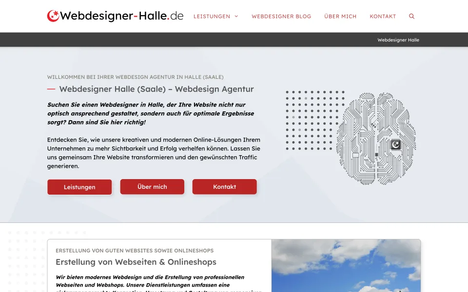 Screenshot von webdesigner-halle.de